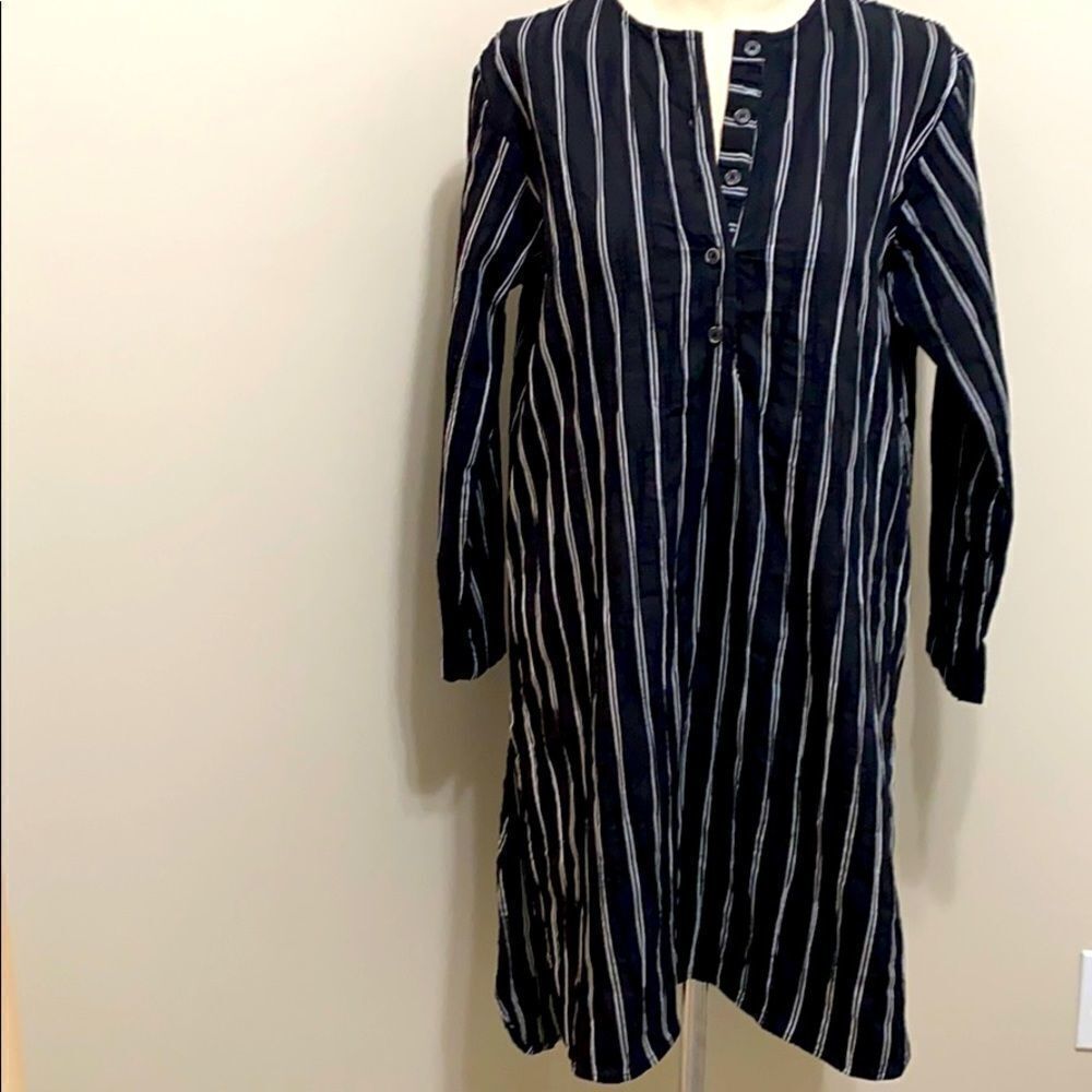 Spirit House‎ Striped Lagenlook Tunic Dress Black S - Picture 2 of 14